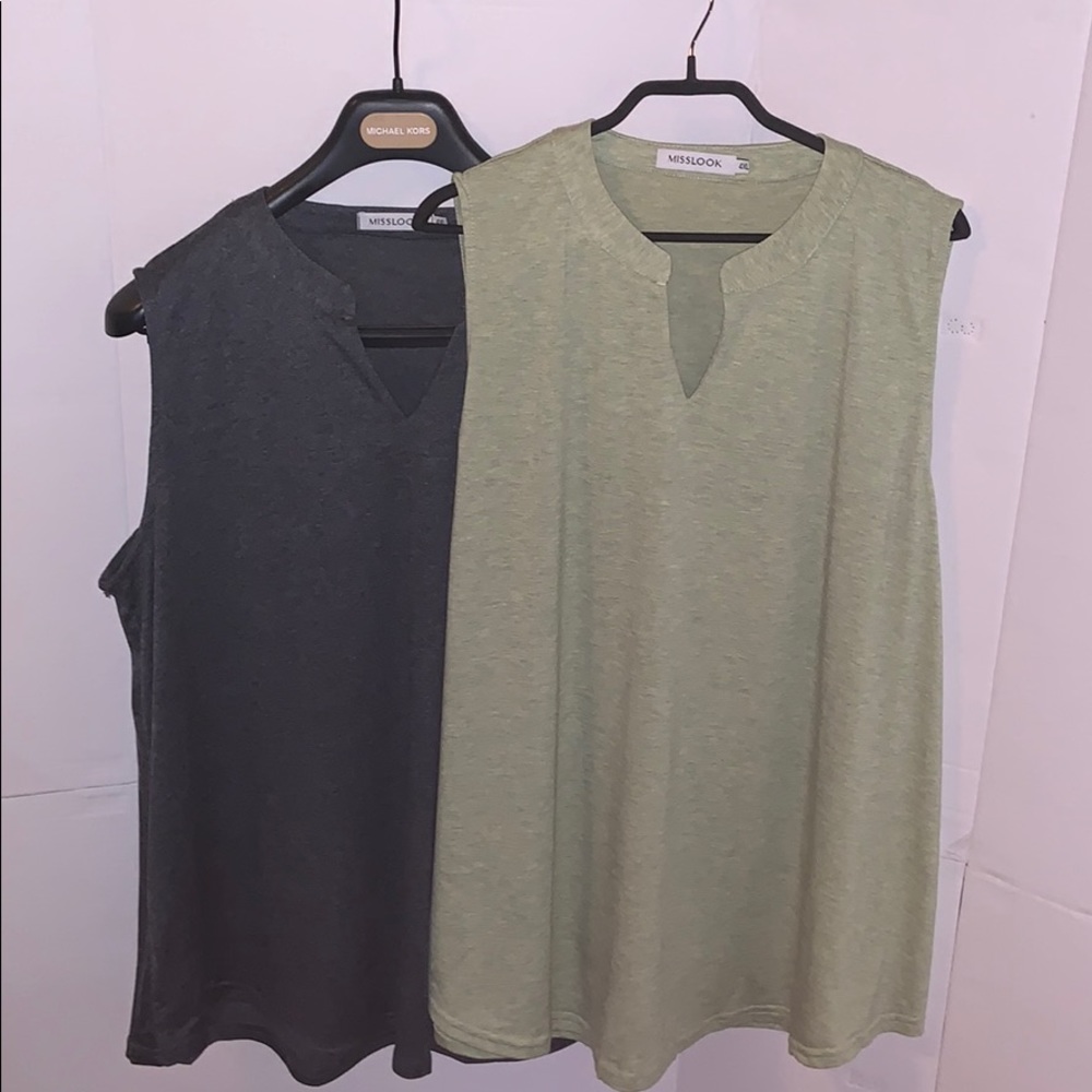 Women Tops V-neck Sleeveless Plus S 4XL